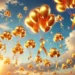 Shining a Golden Light on Childhood Cancer 9 Golden Balloons Rise In Sky