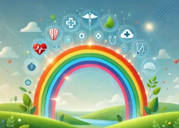 Rainbow And Medical Icons