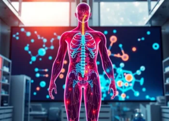 High Tech Image Of Internal Organs In Lab